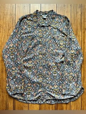 Duluth Trading Co. Mushroom & Moth Printmaker Shirt Size XXL